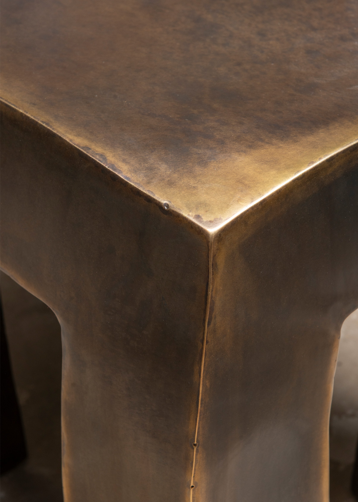 Brass Stool – Patinated
