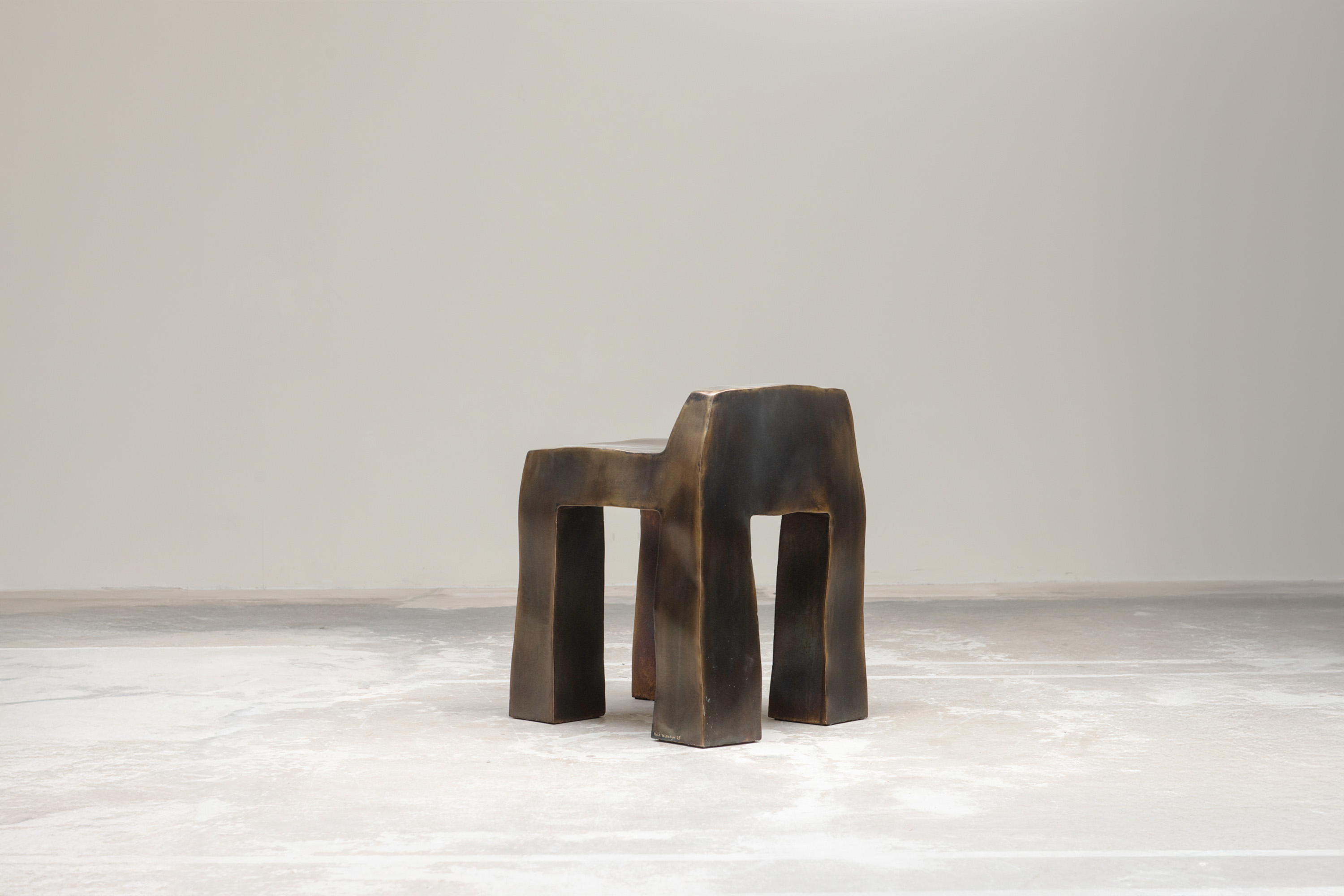 Brass Stool – Patinated