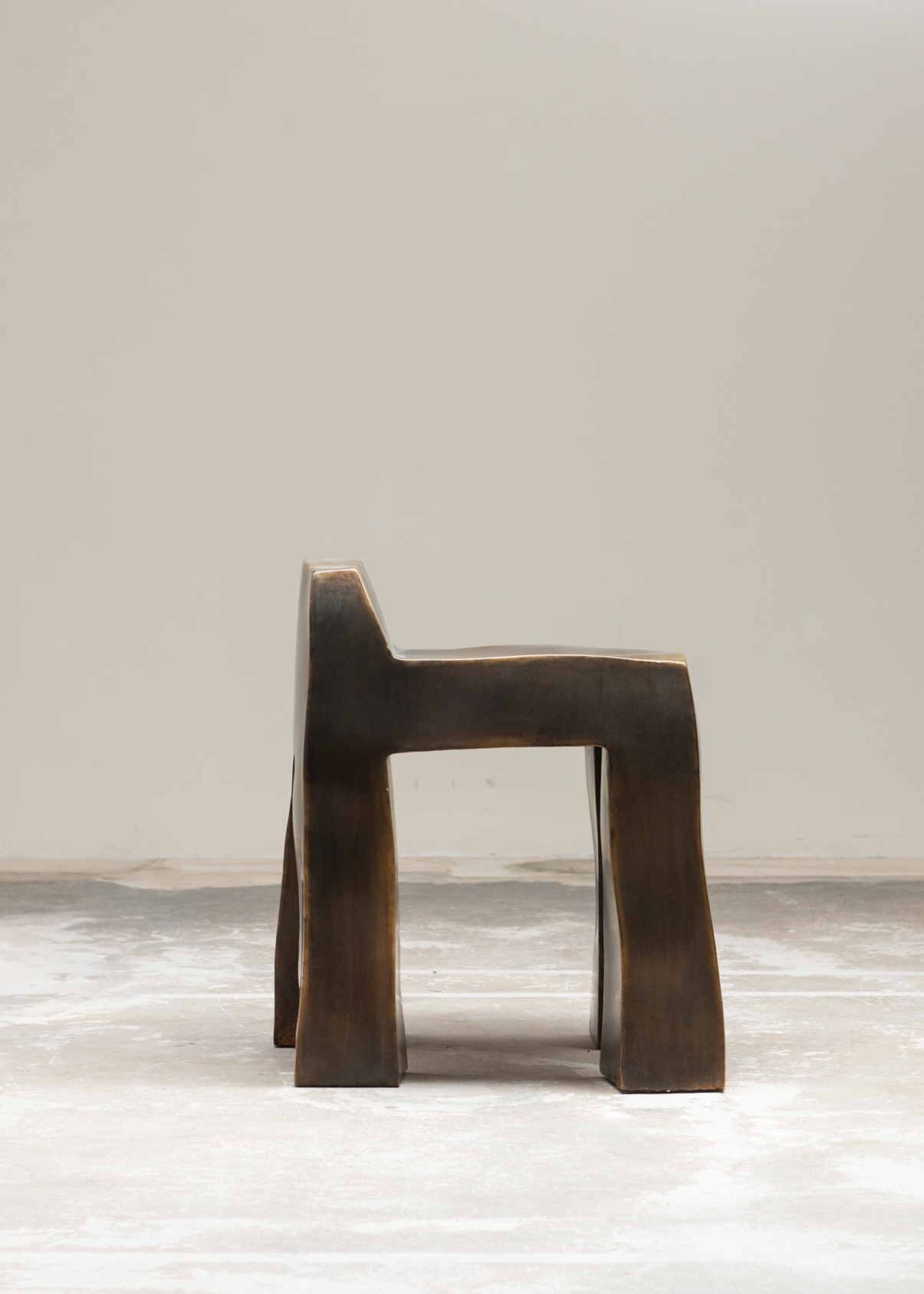 Brass Stool – Patinated