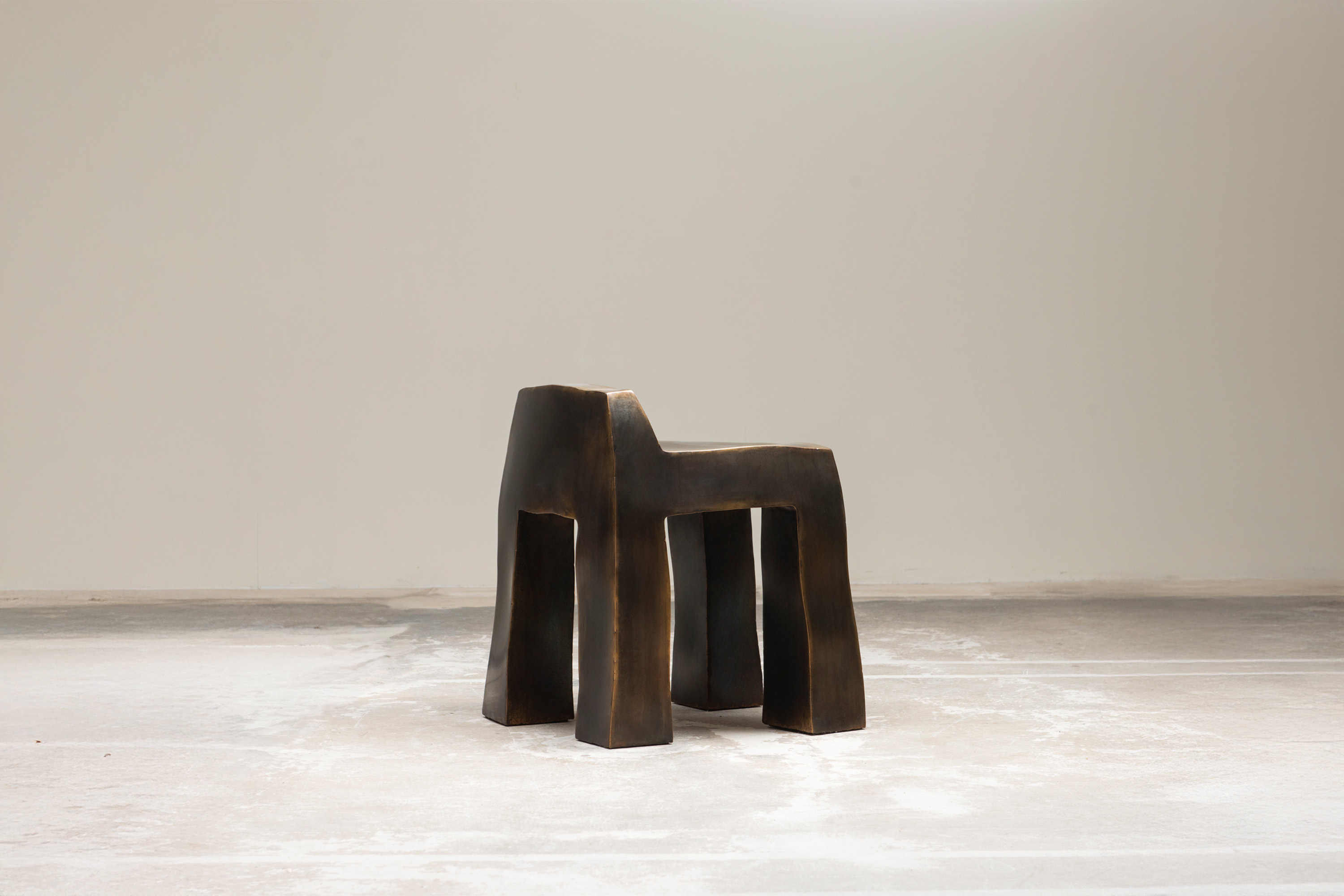 Brass Stool – Patinated